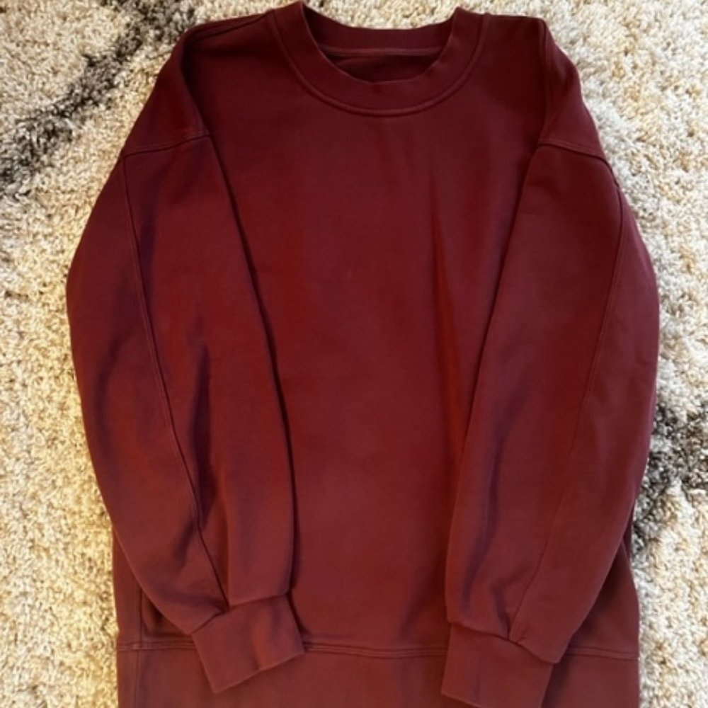 lululemon perfectly oversized crew size 2 Smoky Red